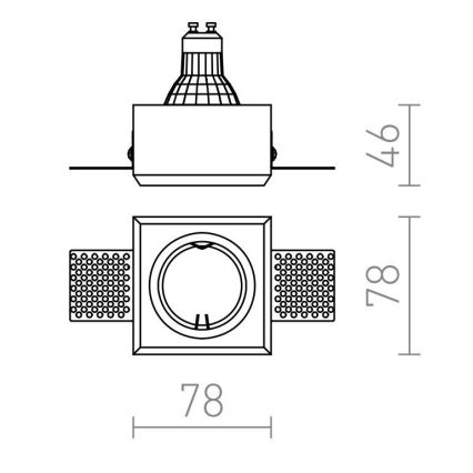 RED - Design Rendl - R12361 - Ugradno svetlo QUO 1xGU10/35W/230V