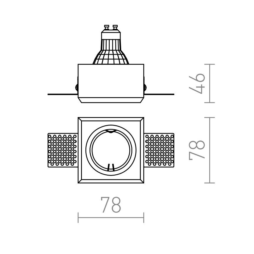 RED - Design Rendl - R12361 - Ugradno svetlo QUO 1xGU10/35W/230V