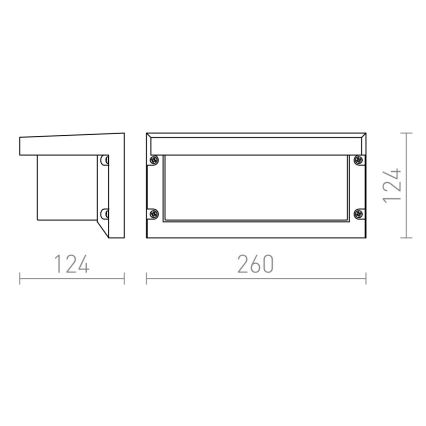 CRVENA - Design Rendl - R12561 - Spoljno zidno svetlo HIDE 1xE27/18W/230V IP54