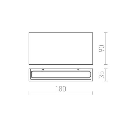 RED - Design Rendl - R12573 - LED spoljašnje zidno svetlo TORINO 2xLED/5W/230V IP54