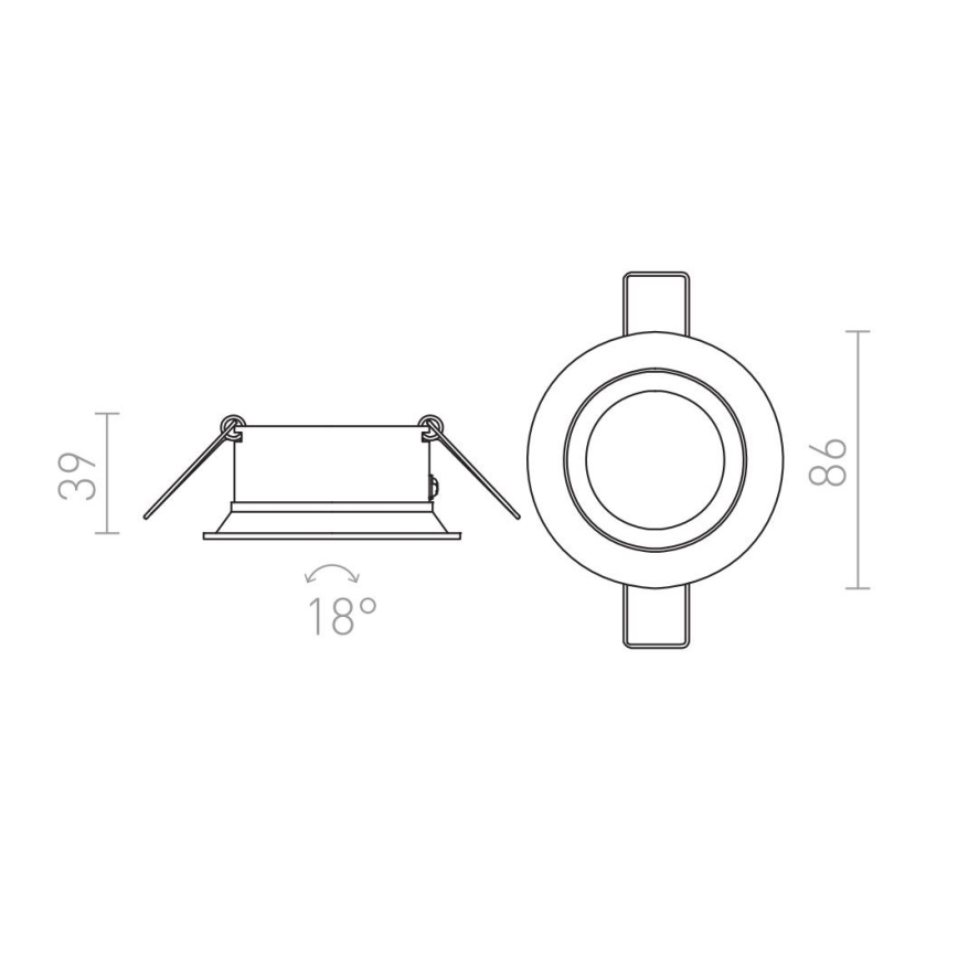 RED - Design Rendl - R11738 - Ugradno stropno svetlo SOBER 1xGU10/50W/230V bela