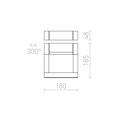 RED - Design Rendl - R12623 - LED spoljašnje zidno svetlo AQUE LED/8W/230V IP54