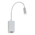 Redo 01-1193 - LED fleksibilna lampica HELLO LED/3W/230V bela