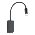 Redo 01-1194 - LED fleksibilna lampica HELLO LED/3W/230V crna