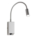Redo 01-1195 - Fleksibilna LED lampica HELLO LED/3W/230V matni hrom