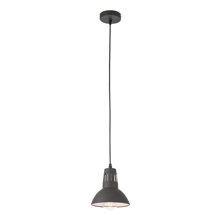 Redo 01-1279 - Luster na sajli PEEP, 1xE27/42W/230V, prečnik 16,5 cm, crni
