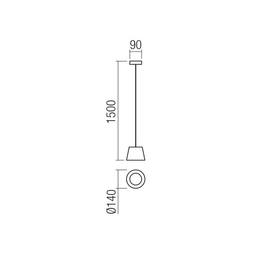 Redo 01-1495 - LED luster na sajli LOLLI LED/6W/230V prečnik 14 cm bela