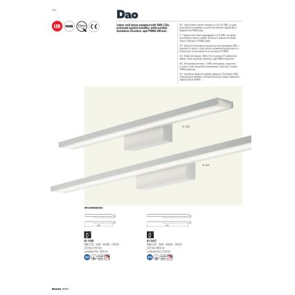 Redo 01-1527 - LED osvetljenje za ogledalo u kupatilu DAO 1xLED/36W/230V IP44