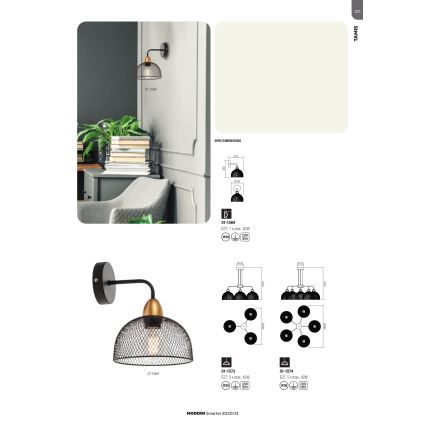 Redo 01-1573 - Luster na sajli TAMIS 3xE27/42W/230V pr. 59 cm crna