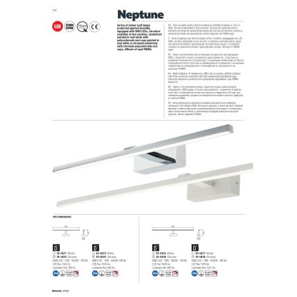 Redo 01-1677 - LED osvetljenje za ogledalo u kupatilu NEPTUNE 1xLED/18W/230V IP44