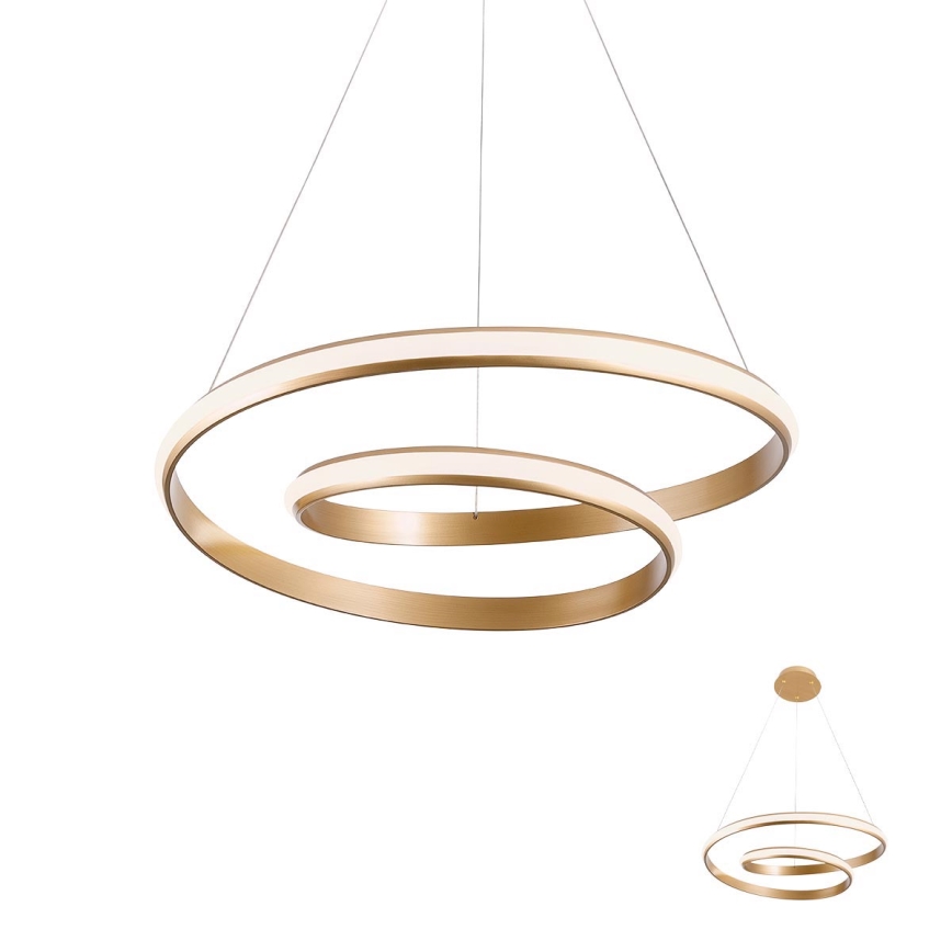 Redo 01-1794 - LED prigušiva luster na sajli TORSION LED/29W/230V prečnik 55 cm bronza