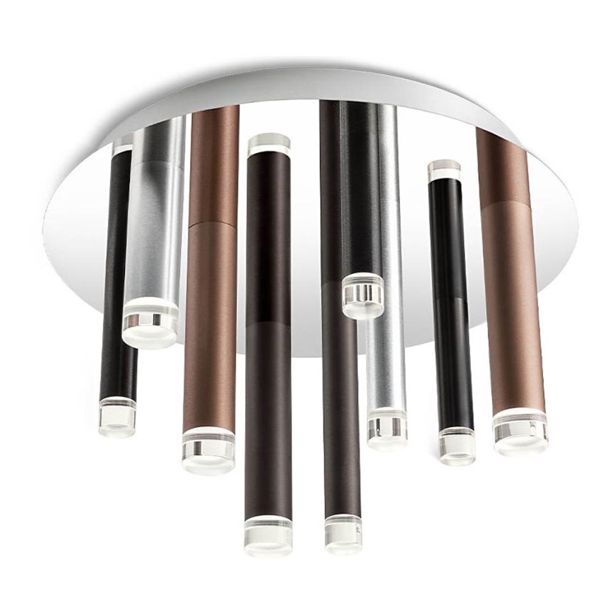 Redo 01-2042 - LED plafonsko svetlo MADISON 9xLED/4W/230V sjajni hrom/crna/bakar