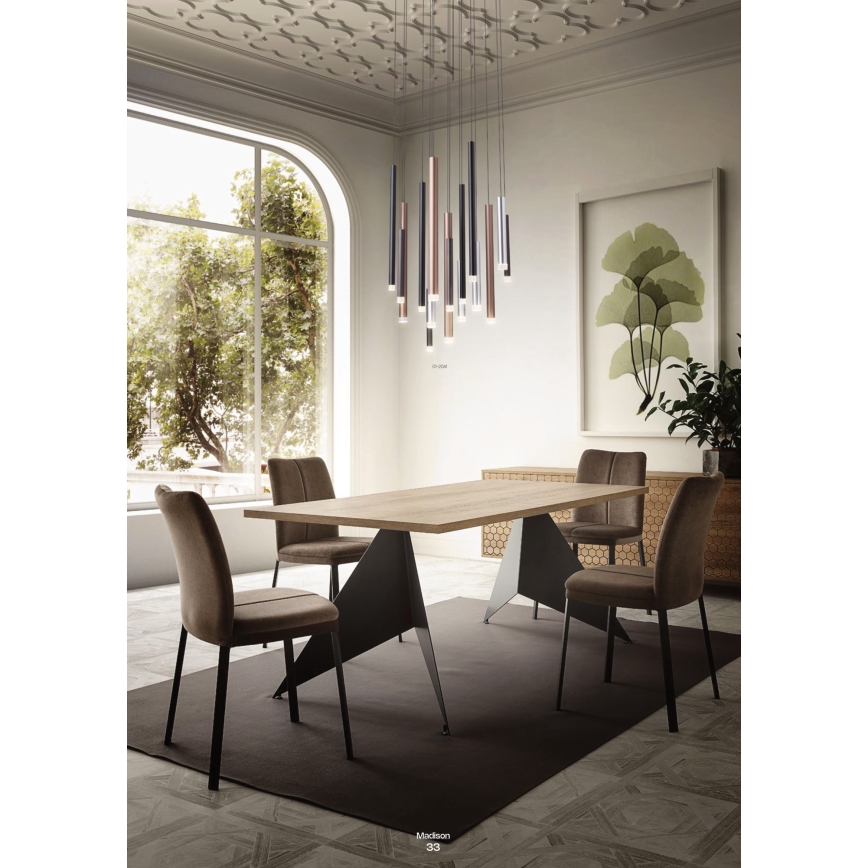 Redo 01-2043 - LED luster na sajli MADISON LED/4W/230V zlatna