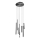 Redo 01-2052 - LED luster na sajli MADISON 8xLED/4W/230V crna