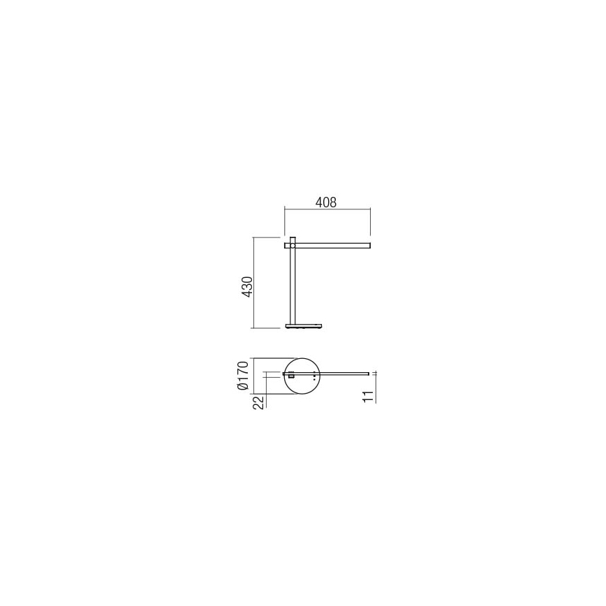 Redo 01-2213 - LED prigušiva dodirna stona lampa OMEO LED/5,5W/230V 3000/4500/6500K crna