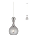 Redo 01-2256 - Luster na sajli LOB 1xE27/42W/230V prečnik 18 cm siv