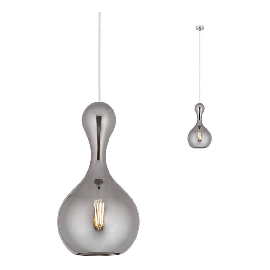 Redo 01-2259 - Luster na sajli LOB 1xE27/42W/230V, prečnik 22 cm, siva