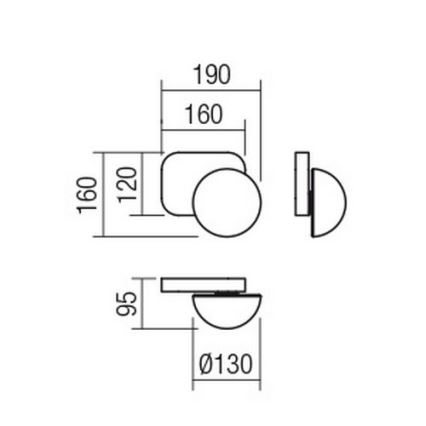 Redo 01-2469 - Zidna lampa LUMIEN 1xG9/10W/230V zlatna/bela