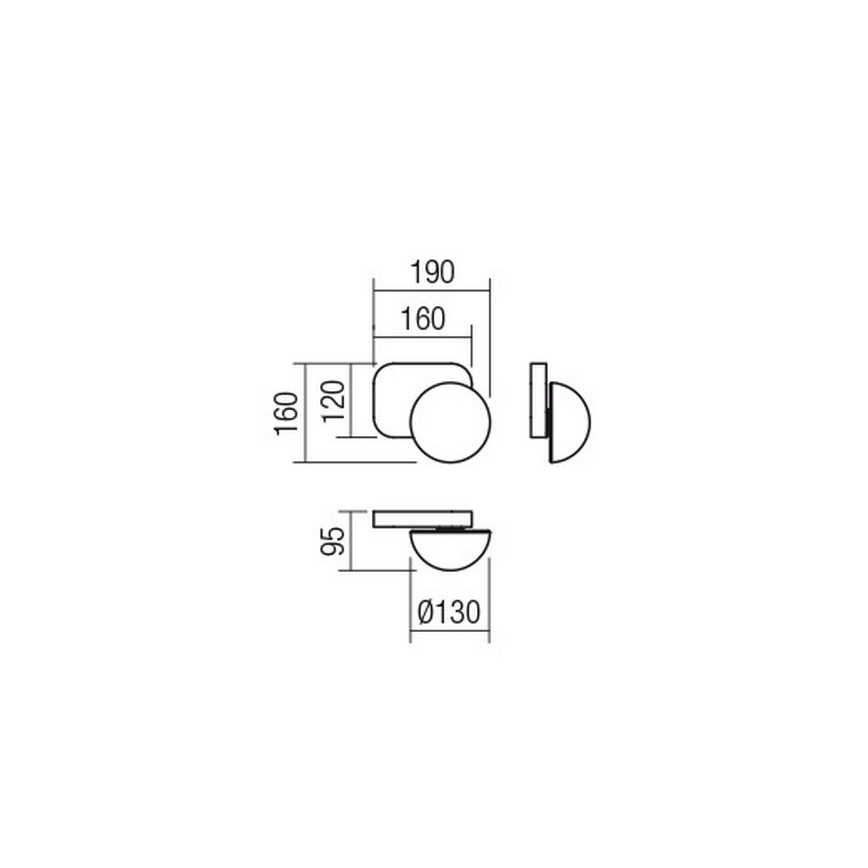 Redo 01-2469 - Zidna lampa LUMIEN 1xG9/10W/230V zlatna/bela
