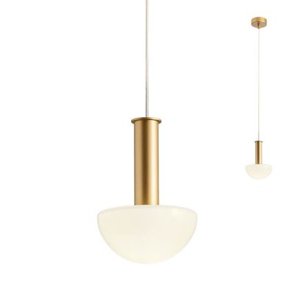 Redo 01-2474 - Luster na sajli LUMIEN 1xG9/10W/230V prečnik 13 cm zlatna/bela