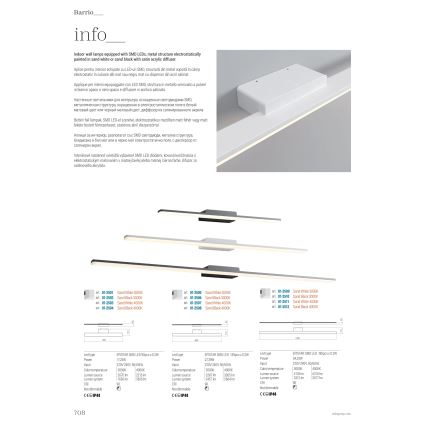 Redo 01-2512 - LED osvetljenje za kupatilsko ogledalo BARRIO LED/34,32W/230V 120 cm CRI 90 IP44 crna
