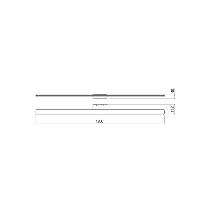 Redo 01-2512 - LED osvetljenje za kupatilsko ogledalo BARRIO LED/34,32W/230V 120 cm CRI 90 IP44 crna