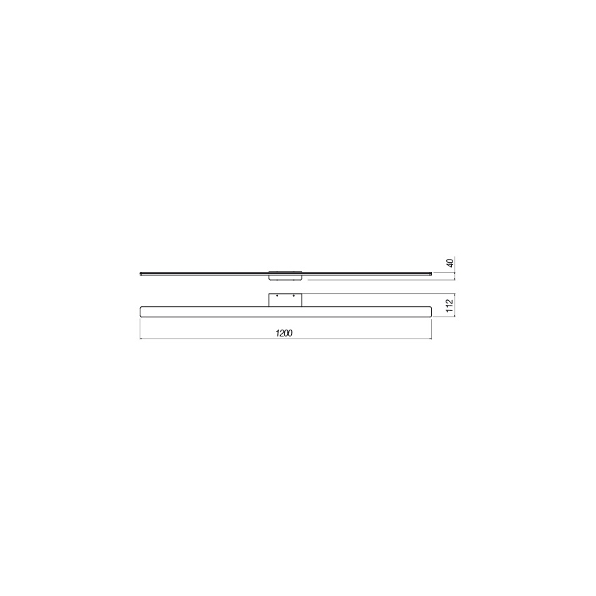 Redo 01-2512 - LED osvetljenje za kupatilsko ogledalo BARRIO LED/34,32W/230V 120 cm CRI 90 IP44 crna