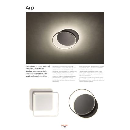 Redo 01-2660 - LED stropno svetlo ARP LED/45W/230V crno
