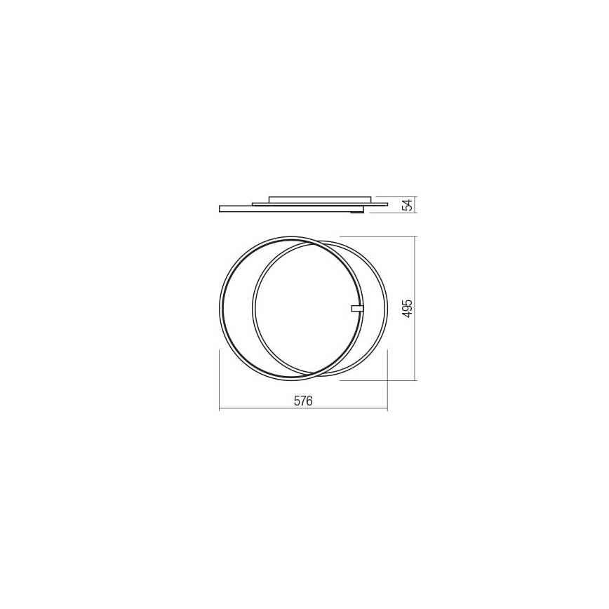 Redo 01-2660 - LED stropno svetlo ARP LED/45W/230V crno