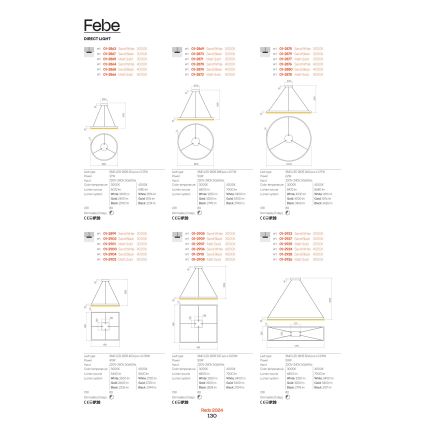 Redo 01-2817 - LED prigušiva zidna lampa FEBE LED/24W/230V zlatna