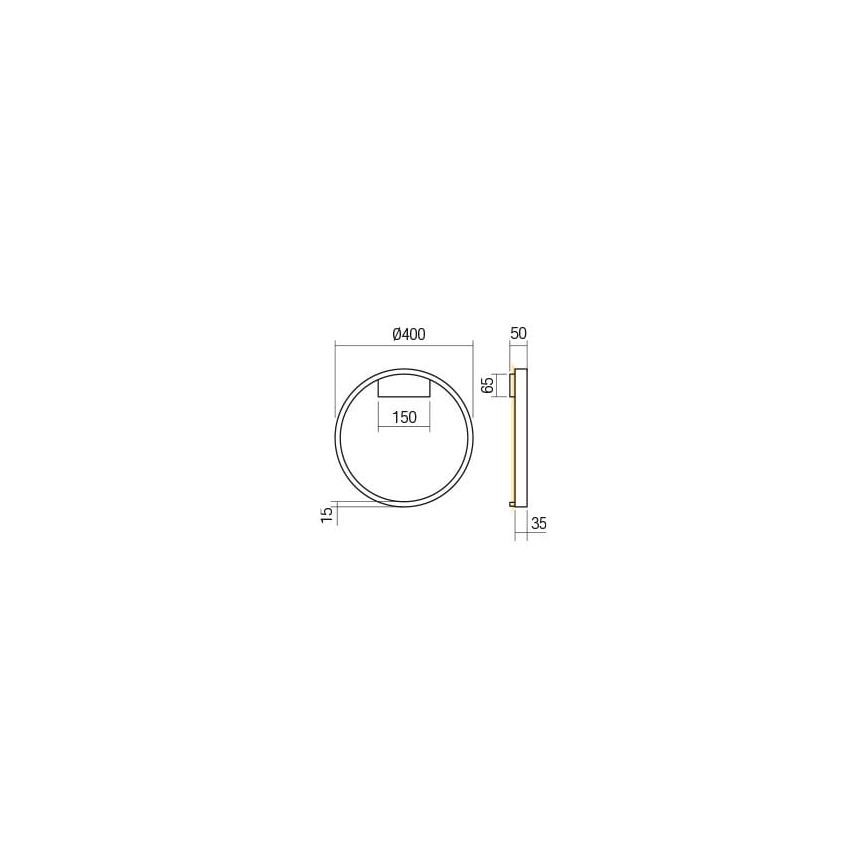 Redo 01-2817 - LED prigušiva zidna lampa FEBE LED/24W/230V zlatna