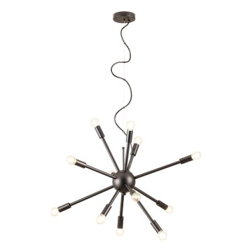 Redo 01-2934 - Luster na sajli STELLAR 12xE14/25W/230V crna