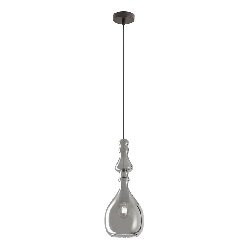 Redo 01-2938 - Luster na sajli AMBIX 1xE27/42W/230V Ø 18 cm siva