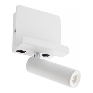 Redo 01-3083 - LED zidno spot svetlo PANEL LED/3,5W/230V USB belo