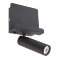 Redo 01-3084 - LED zidno spot svetlo PANEL LED/3,5W/230V USB crna