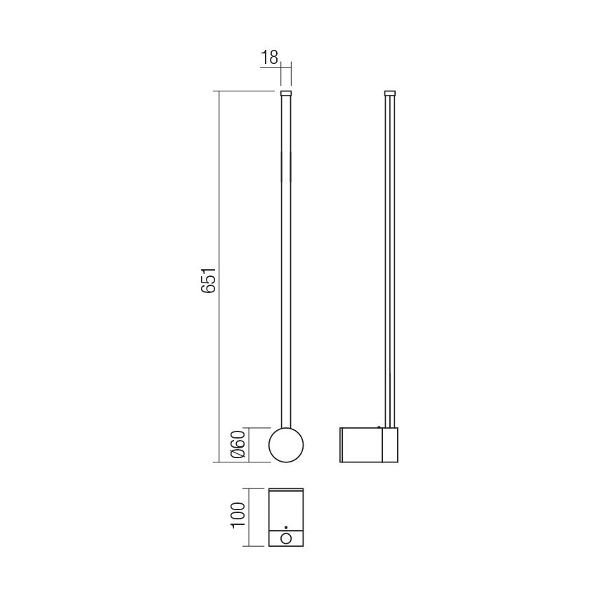 Redo 01-3121 - LED zidna svetiljka TABOO LED/9W/230V mesing