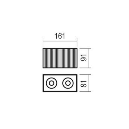 Redo 01-3410 - Spot svetiljka DELPHI 2xGU10/7W/230V 16,1x8,1 cm bela