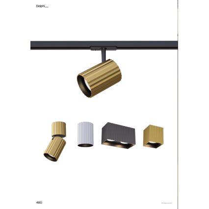 Redo 01-3412 - Spot svetiljka DELPHI 2xGU10/7W/230V 16,1x8,1 cm crna