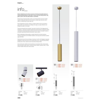 Redo 01-3412 - Spot svetiljka DELPHI 2xGU10/7W/230V 16,1x8,1 cm crna