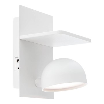 Redo 01-3491 - LED zidno reflektorsko svetlo SEIBI LED/7W/230V USB CRI 90 bela
