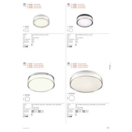 Redo 01-3733 - LED stropno svetlo za kupatilo FRISBI LED/8W/230V prečnik 15 cm CRI 90 IP44 crna