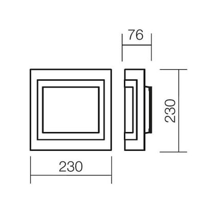 Redo 05-827 - Zidno svetlo SPECTRE 1xE27/42W/230V sjajni hrom/bela
