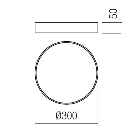 Redo 05-928 - LED plafonsko svetlo KNOB LED/24W/230V 3000K-6500K 30 cm belo
