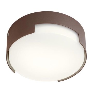 Redo 90004 - LED spoljašnje plafonsko svetlo SKOR LED/12W/230V prečnik 15 cm IP54 braon