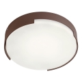 Redo 90006 - LED spoljašnje plafonsko svetlo SKOR LED/16W/230V Ø 25 cm IP54 braon