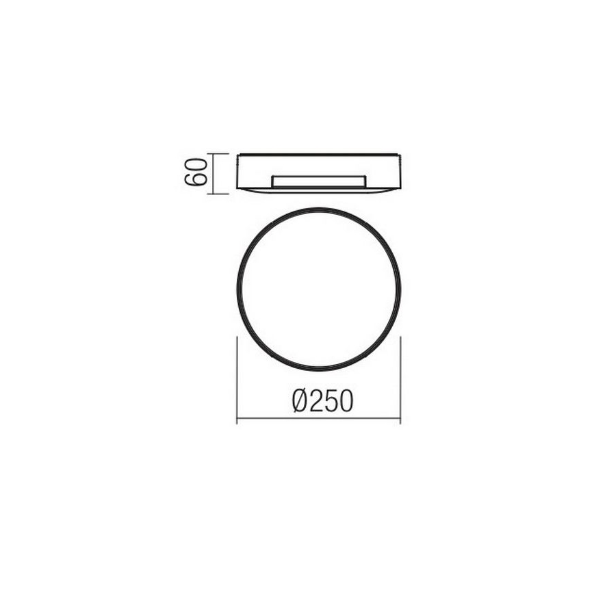 Redo 90006 - LED spoljašnje plafonsko svetlo SKOR LED/16W/230V Ø 25 cm IP54 braon