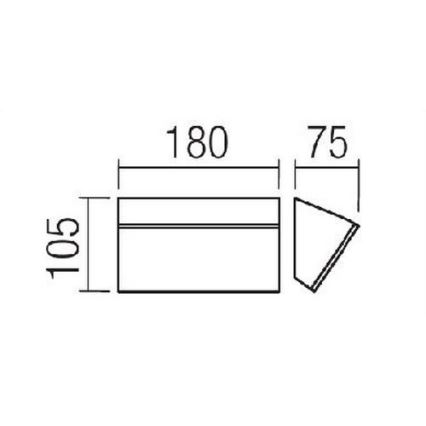 Redo 90015 - LED spoljašnja zidna svetiljka TOKYO LED/12W/230V IP54