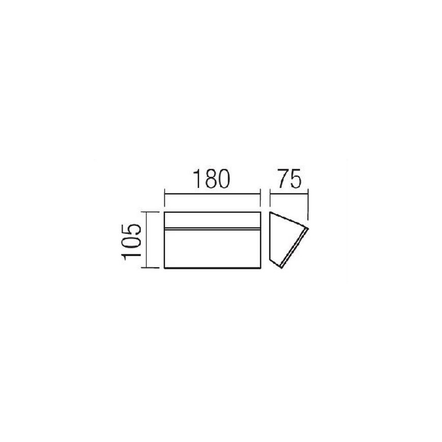 Redo 90015 - LED spoljašnja zidna svetiljka TOKYO LED/12W/230V IP54
