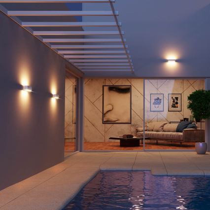 Redo 90095 - LED spoljna zidna svetiljka PLANIT LED/10W/230V 3000K IP54 bela