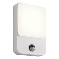 Redo 90132 - LED spoljna zidna lampa COLIN sa senzorom pokreta i sumraka LED/9W/230V 4000K IP54, bela